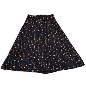 Vintage Floral With Script Faux Wrap Maxi Skirt Plus Size 20 Cottagecore Ditsy